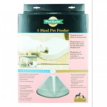 5-meal Pet Feeder WHITE LARGE