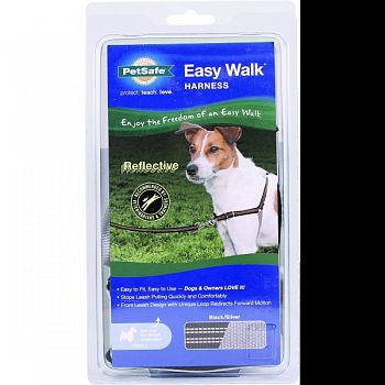 Easy Walk Reflective Harness BLACK/SILVER SMALL
