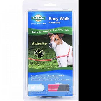 Easy Walk Reflective Harness RED/BLACK SMALL