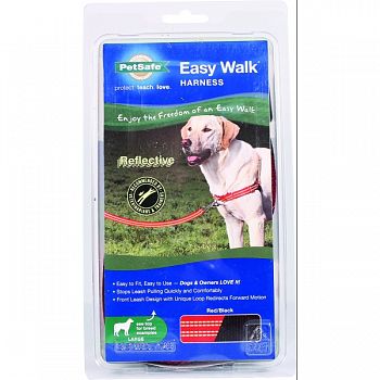 Easy Walk Reflective Harness RED LARGE