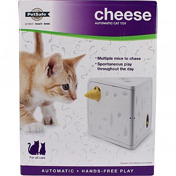 Cheese Automatic Cat Toy WHITE 