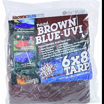 Brown/blue Tarps (3.1oz) BLUE/BROWN 6X8