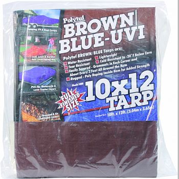 Brown/blue Tarps (3.1oz) BLUE/BROWN 10X12