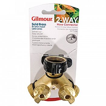Brass Dual Y Shut Off Valve with Swivel Connector