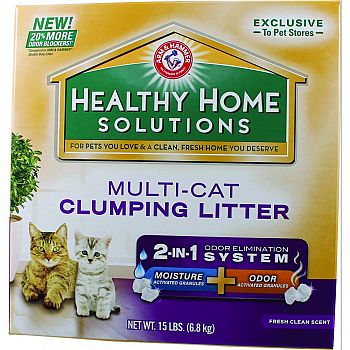 Arm & Hammer Healthy Home Solutions Muticat Litter FRESH SCENT 15 POUND (Case of 3)