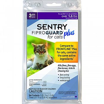 Sentry Fiproguard Plus Cat Flea & Tick Spot-on