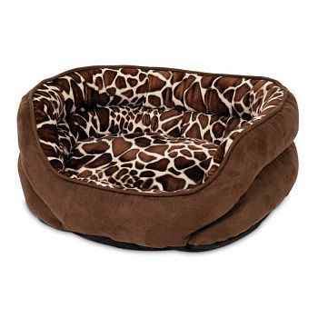 Oval Bolster Lounger Pet Bed 24x19 in.