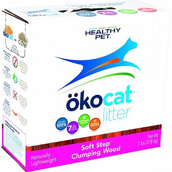 Okocat Natural Clumping Soft-step Wood Litter  7 POUND