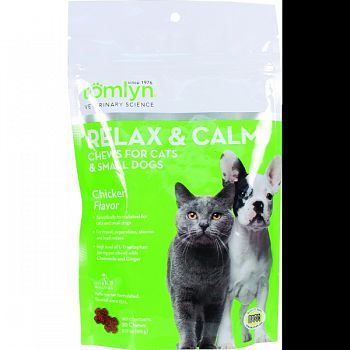 Relax And Calm Chews For Cats And Small Dogs CHICKEN 30 COUNT