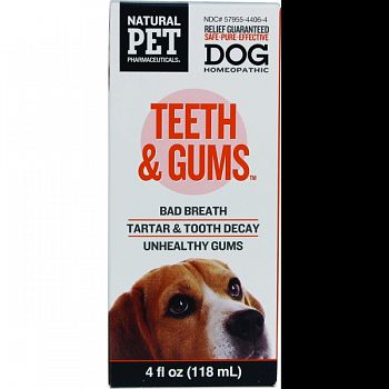 Natural Pet Teeth And Gums Water Additive For Dogs  4 OUNCE