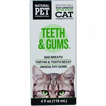 Natural Pet Teeth And Gums Water Additive For Cats  4 OUNCE