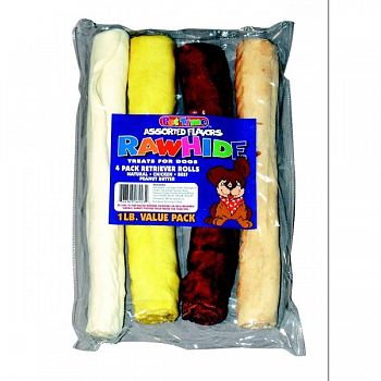 10 in. Assorted Retriever Rolls for Dogs - 1lb.