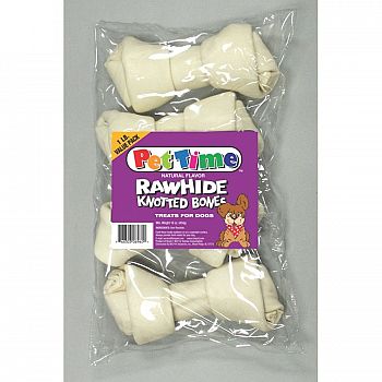 Rawhide Bones Whte 4 pk / 1 lb