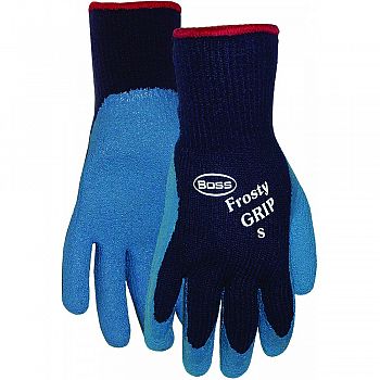 Frosty Grip Insulated Knit Rubber Palm Glove BLUE SMALL (Case of 12)
