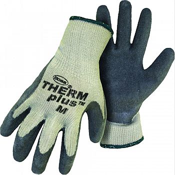 Men S Therm Plus Acrylic Lining Latex Palm Glove GRAY MEDIUM (Case of 12)