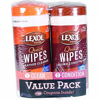 Lexol Quick Wipes Cleaner & Conditioner Value Pack