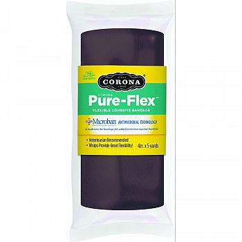 Corona Pure-flex Flexible Cohesive Bandage BLACK 4INCH X 5YARD