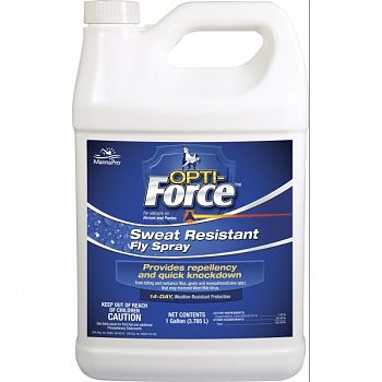 Opti-force Sweat Resistant Fly Spray  1 GALLON