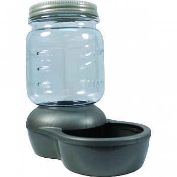 Mason Jar Replendish Filtered Waterer CLEAR/SILVER .5 GALLON