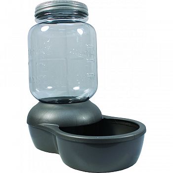 Mason Jar Replendish Filtered Waterer CLEAR/SILVER 1 GALLON