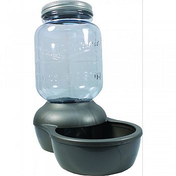Mason Jar Replendish Dry Food Feeder CLEAR/SILVER 5 POUND