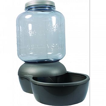 Mason Jar Replendish Dry Food Feeder CLEAR/SILVER 18 POUND