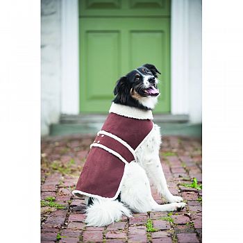 Shearling Dog Coat BROWN EXTRA LARGE