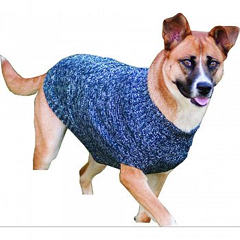 Tonal Marled Dog Sweater BLUE XLARGE