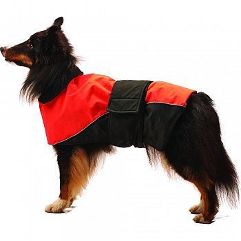 Waterproof Reflective Dog Coat ORANGE SMALL/10-14 IN