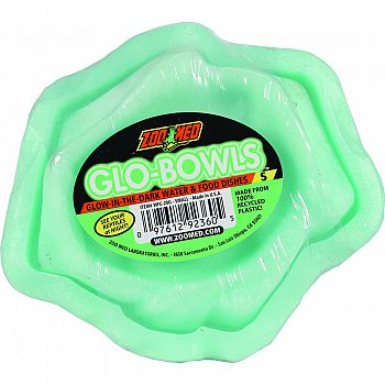 Glo-bowl Glow In The Dark Water And Food Dishes  SMALL