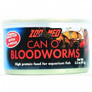 Can O  Bloodworms Fish Food  3.2 OZ