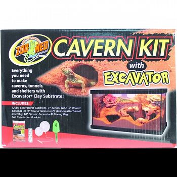 Reptile Aquarium Cavern Kit With Excavator  10 PIECE