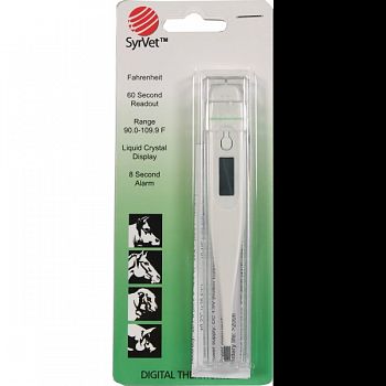 Syrvet Digital Thermometer With Beeper WHITE 
