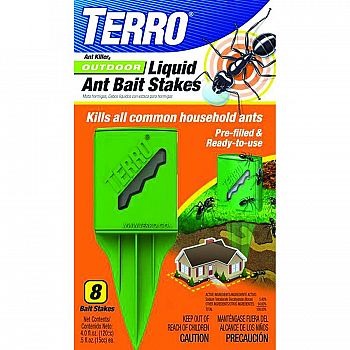 Terro Outdoor Liquid Ant Bait Stake 8 pk.