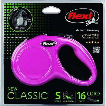 Flexi Classic Cord Extendable Dog Leash PINK 16 FOOT