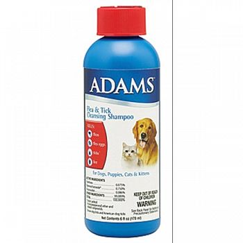Adams Flea & Tick Cleansing Shampoo - 6 oz.