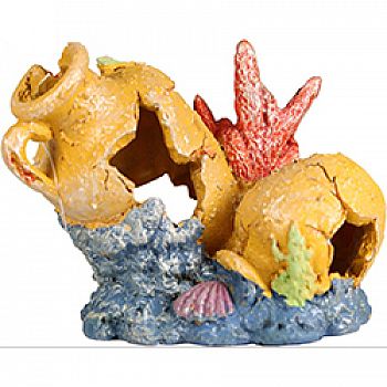 Glofish Broken Vases Aquarium Ornament