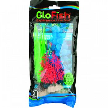 Glofish Plant ORNG/GREEN/BLUE 3 PACK SM/MD/LG
