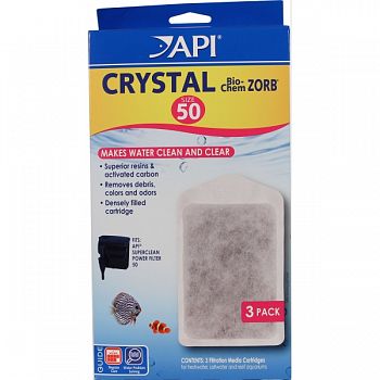 Crystal Bio-chem Zorb Filter Replacement Cartridge  SIZE 50/3 PACK