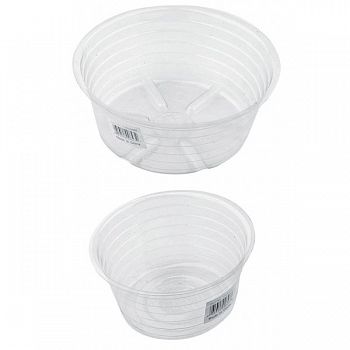 Deep Clear Plastic Saucer (Case of 25)