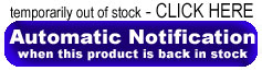 No stock - click here to receive an automatic notification the morning we get this product back in stock