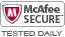 McAfee certified sites prevent over 99.9% of hacker crime.