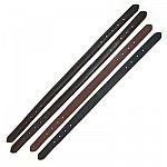 Beautifully crafted from supple, pre-conditioned leather. This chinstrap is adjustable, it is a 3/4 inch leather and all the hardware is solid brass. It has pre-punched holes so that it can be easily attached to a halter, it is a double ply leather.