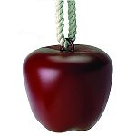 9 X 9 inch candy apple red toy is apple scented to encourage play. Hangs in the horse’s stall to alleviate boredom; distracts from chewing and cribbing.