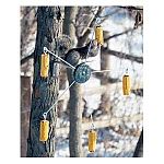 The Squirrel-Go-Round Medallion provides food for your backyard squirrels and entertainment for your family. Just place corn cobs on the five threaded metal skewers and your squirrels will have turning the feeder to get to the corn.