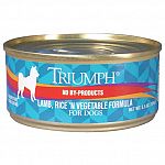 Triumph Natural Canned Dog Food offers your dog quality ingredients and no by products, no artificial colors, preservatives or added sugars. This meat based food will satisfy your dogs natural carnivorus instincts and provide balanced protein, fats, carbo