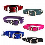 Deluxe Single Thick Attractive Nylon Dog Collar in multiple colors. Tongue Buckle. Made by Hamilton Pet - the leader in dog collars. Classic style dog collar - almost indestructable. Perfect for keeping your pet in trendy colors.