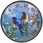 Renowned wildlife artist James Hautman captures the vivid imagery of bluebirds. James Hautman’s artwork can now hang around your home or office thanks to a series of 12 1/2 inch thermometers.