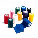 Assorted Colors - 18 roles. The cohesive nature of vetrap bandaging tape makes it an excellent product for securing dressings without damaging the skin. 2x5 inches