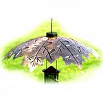 This gorgeous bird feeder baffle / weather shield provides protection for your feeder and your feeding avian friends from any wet weather. Brushed copper with an embedded leaf design makes this a beautifully attractive addition.